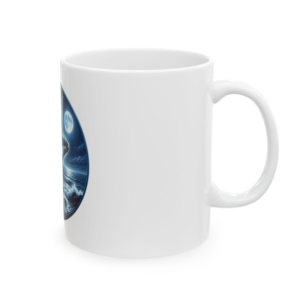 Lunar Wave Surfer Mug — Astral Ocean Fantasy Ceramic Coffee Cup (11oz/15oz)